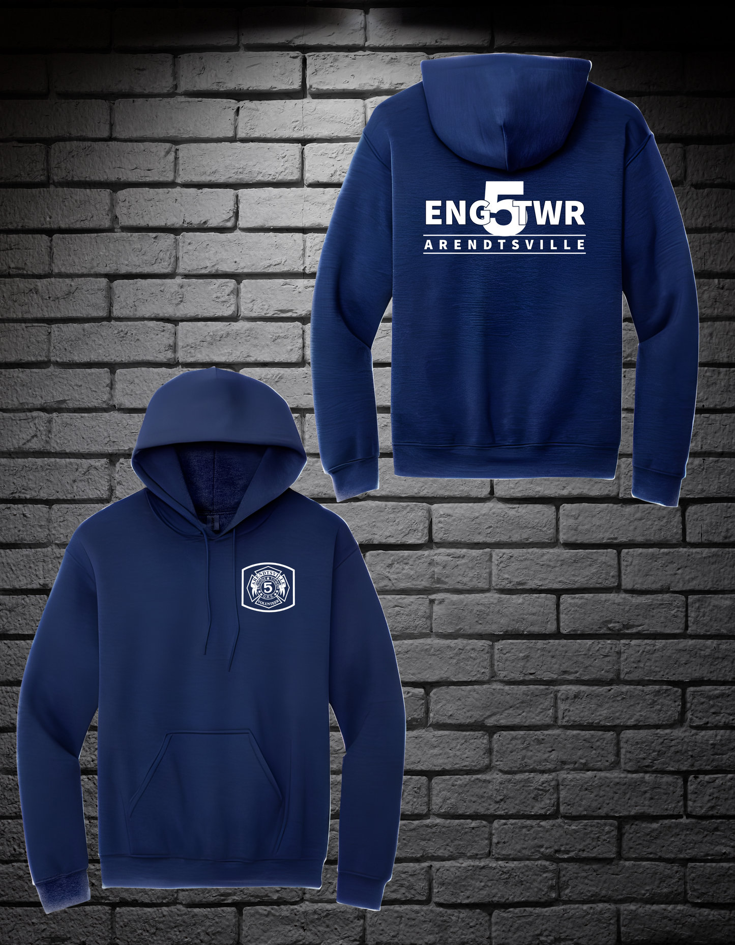 Arendtsville Fire Co. blue Eng/Twr 5 Hoodie image 0