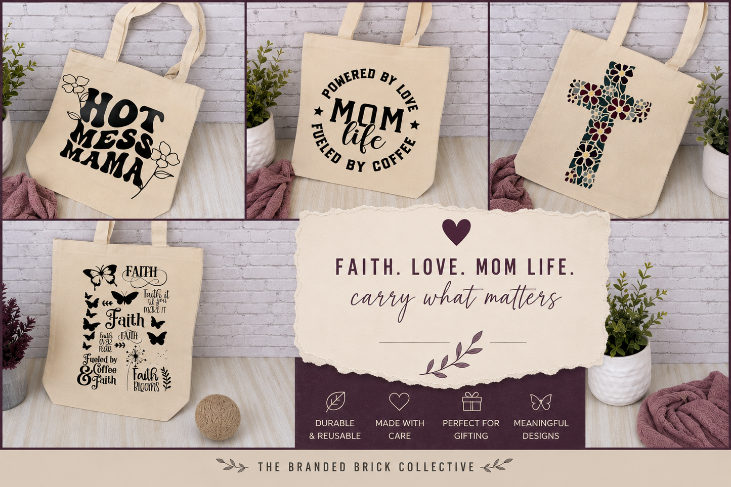 Faith & Mom Life Tote Collection